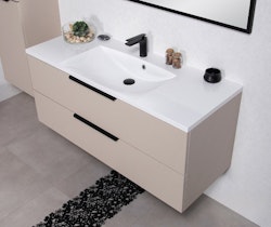 ELIN SOFT 120cm mild sand farge skap med servant
