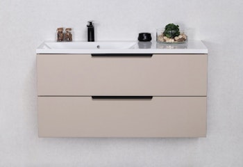 ELIN SOFT 100cm mild sand farge skap med servant
