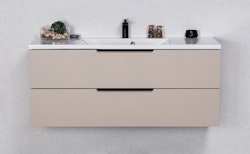 ELIN SOFT 120cm mild sand farge skap med servant