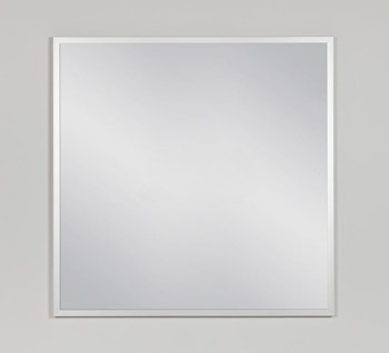 FRAMO speil  i sølvfarget aluminiumsramme - 80 x 80cm