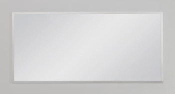 FRAMO speil i sølvfarget aluminiumsramme - 140 x 65cm