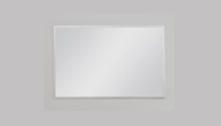 FRAMO speil i sølvfarget aluminiumsramme - 100 x 65cm