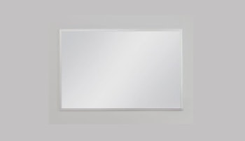 FRAMO speil i sølvfarget aluminiumsramme - 100 x 65cm