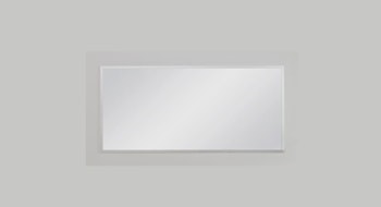 FRAMO speil i sølvfarget aluminiumsramme - 140 x 65cm