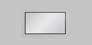 FRAMO speil  i sort aluminiumsramme - 120 x 65cm