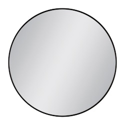 FRAMO rundt speil Ø80cm, sort aluminiumsramme
