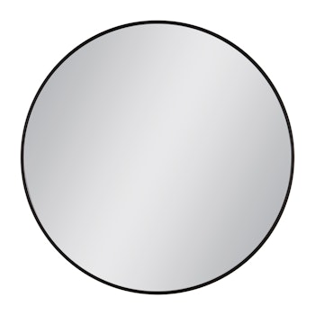 FRAMO rundt speil Ø80cm, sort aluminiumsramme