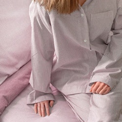 Runmarö pyjamas rosa/vit flera storlekar