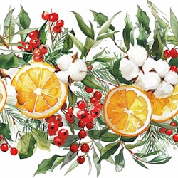 Winter oranges lunchservett