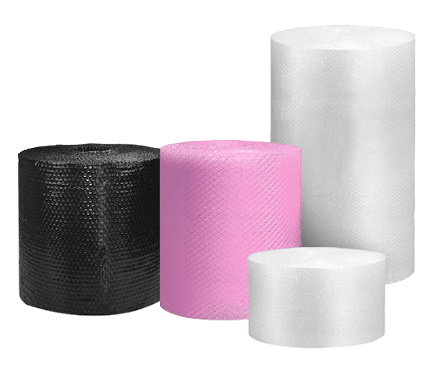 Bubbelplast klar, rosa, och svart - Mailingbags.nu