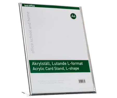 Akrylskylt A4 L-format