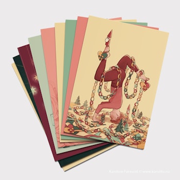 Yogajulekort - 9pk