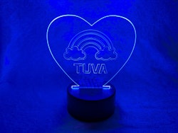 Hjerte LED lys regnbue