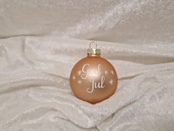 Julekuler 6 cm matte med tosidig tekst
