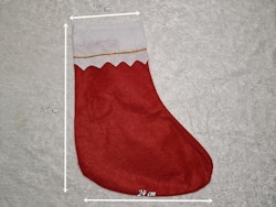 Enkel rød julestrømpe med navn