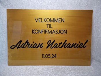 Personlig skilt til selskap