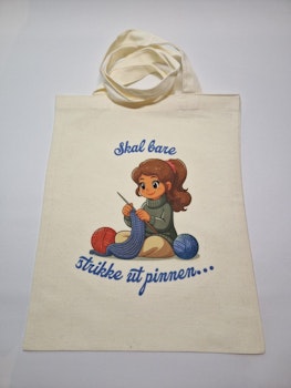 Handlenett Strikke ut pinnen yngre