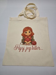 Handlenett Hysj jeg teller yngre
