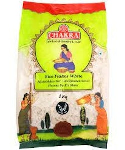 Rice Flakes Medium White / Poha (Chakra) 1kg