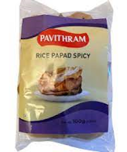 Rice papad spicy (Pavithram) 100g