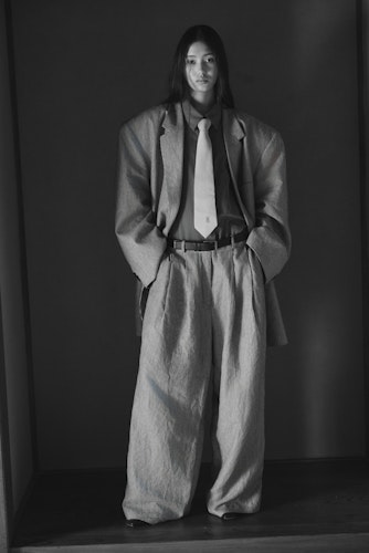 Striped suit trousers