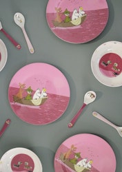 Mumin Djup Tallrik - Rosa Hav