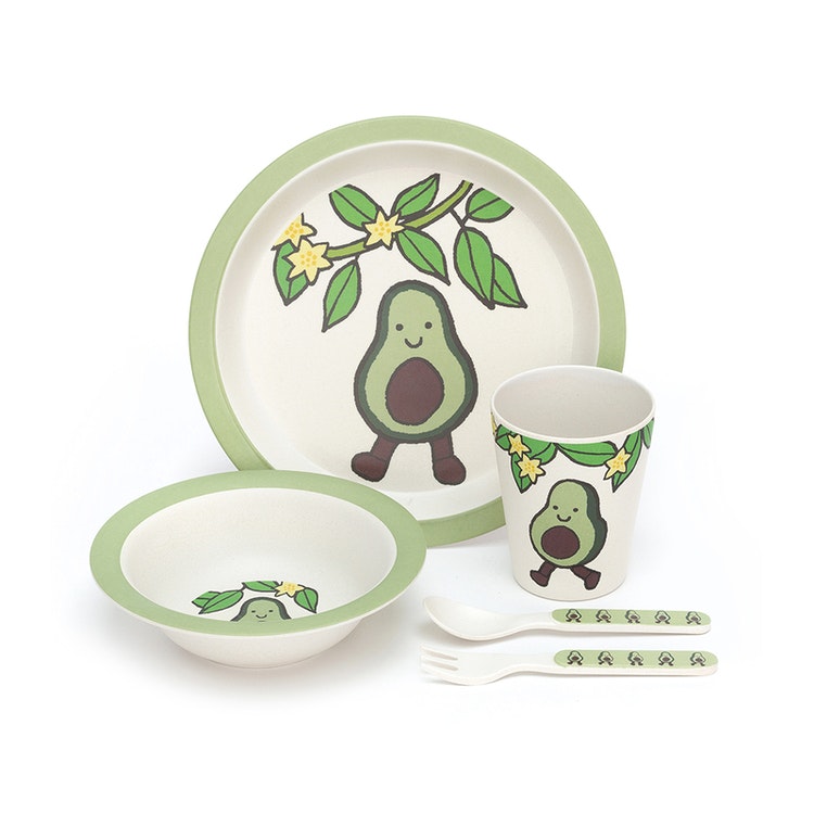 Amuseable Avocado Bamboo Matset
