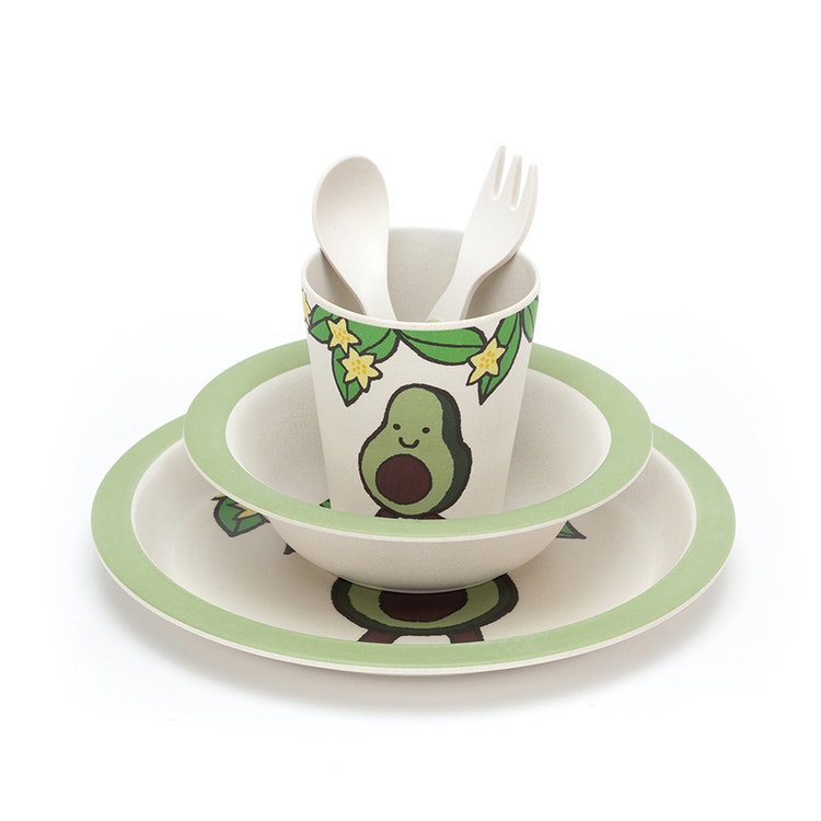 Amuseable Avocado Bamboo Matset