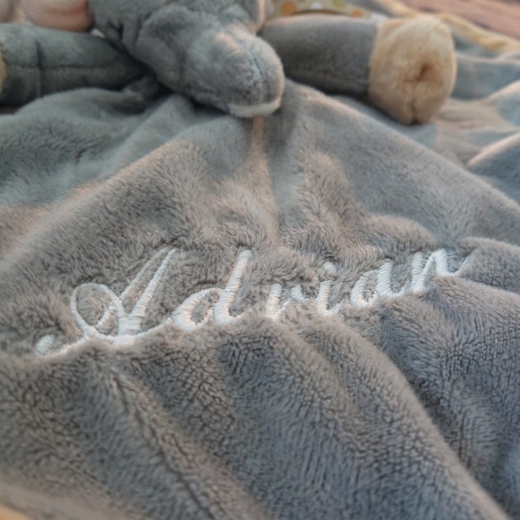 Snuttefilt Med Namn - Diinglisar Elefant