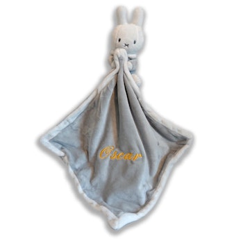 Snuttefilt Med Namn - Miffy Grå
