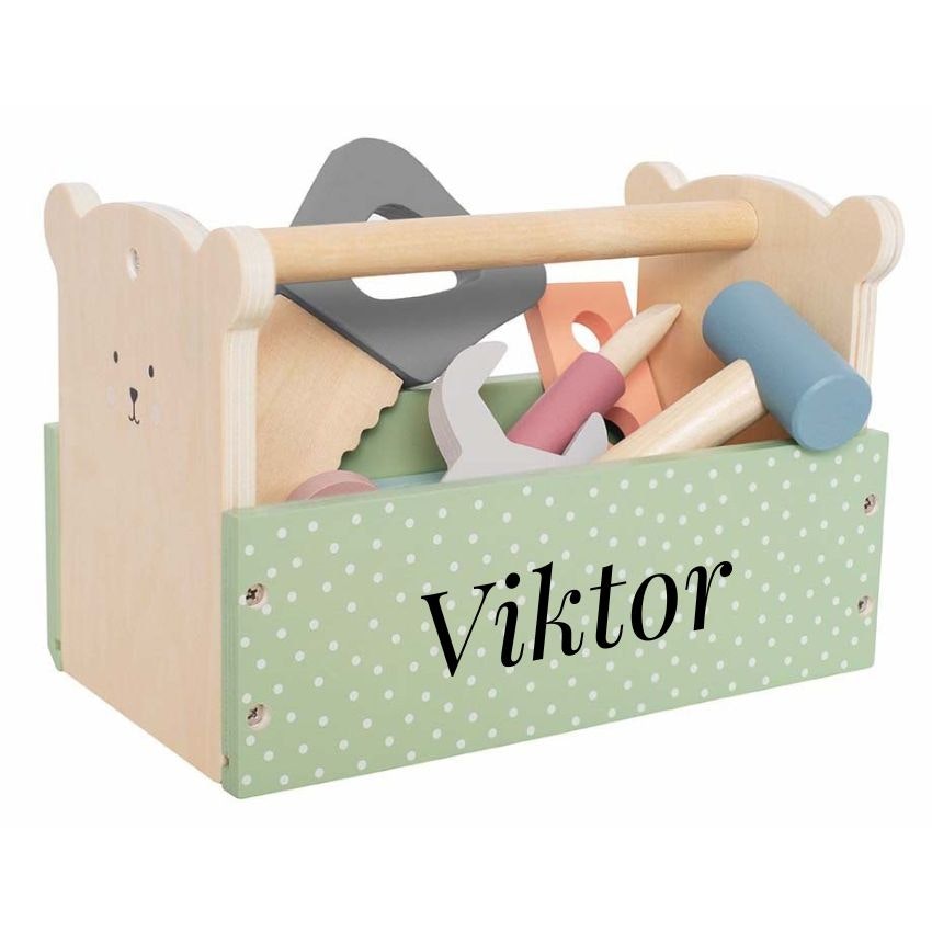 Verktygslåda Med Namn - Grön