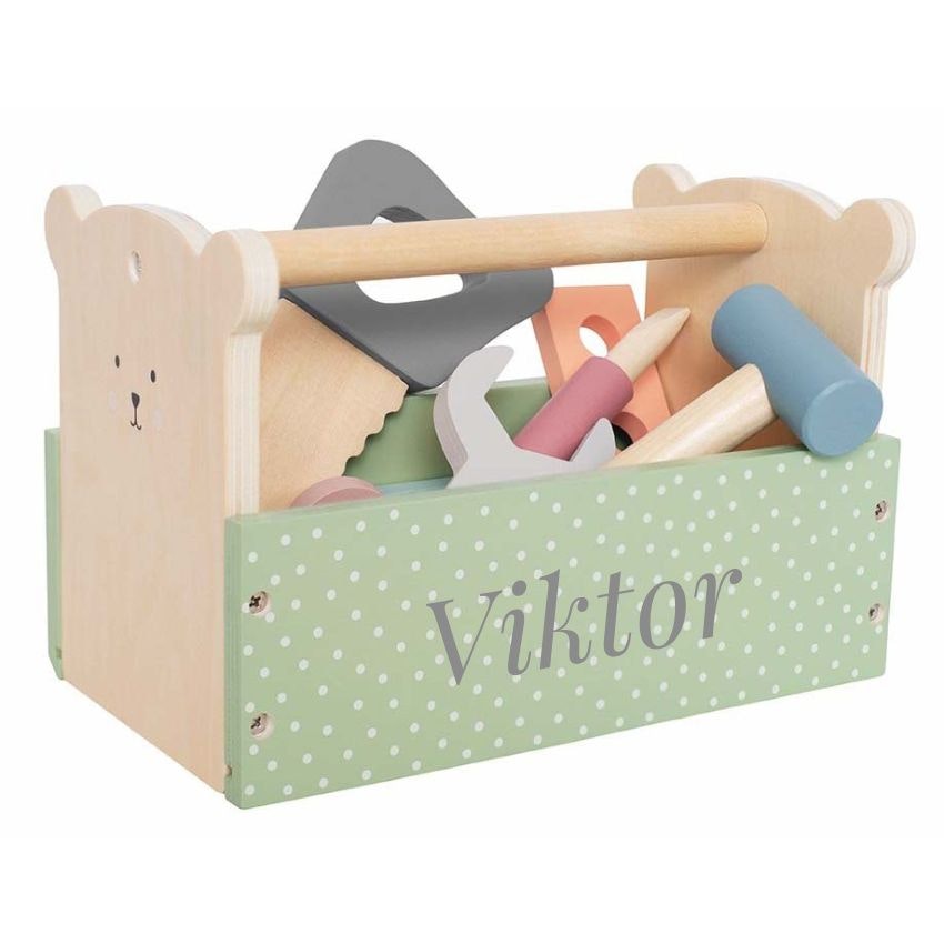 Verktygslåda Med Namn - Grön