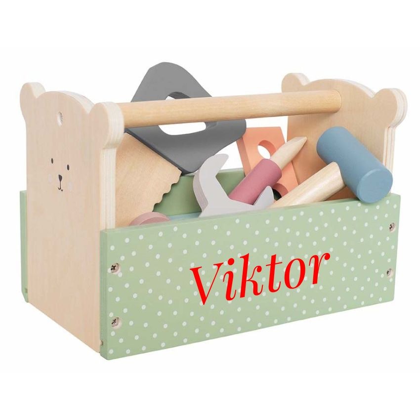 Verktygslåda Med Namn - Grön