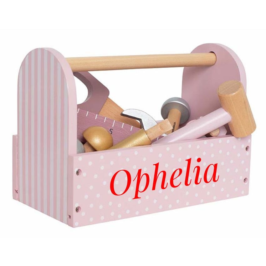 Verktygslåda Med Namn - Rosa