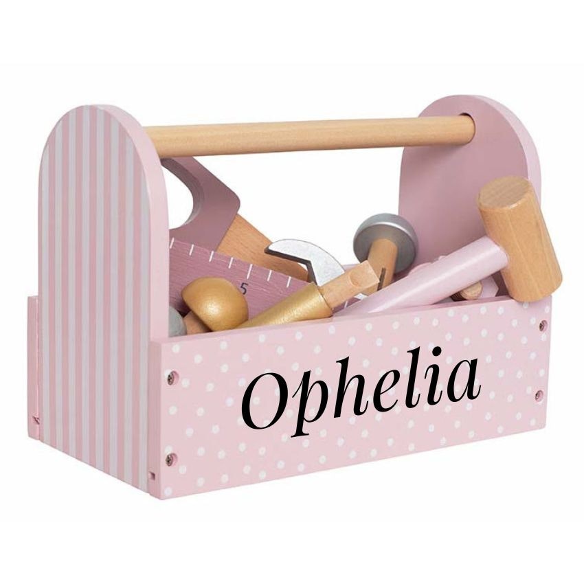 Verktygslåda Med Namn - Rosa
