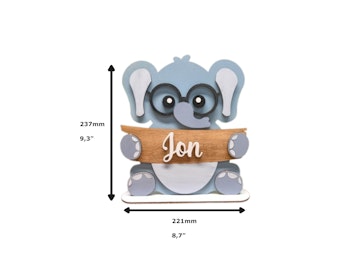 Personlig Namnskylt - Storsinta Elefanten