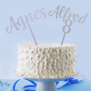 Personlig Cake Topper Med Namn