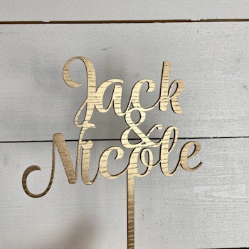 Personlig Cake Topper - Två Namn
