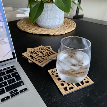 Glasunderlägg Set Med Eget Budskap
