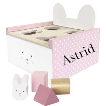 Sorteringslåda Med Namn - Bunny