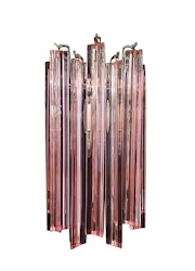 Pair of Murano Wall Lamps 'CLASSIC' Pink