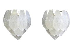 Muranolampa •'TULIP' • frostat glas.