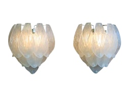 Muranolampa •'TULIP' • frostat glas.