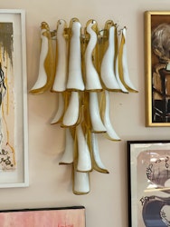 Pair of Murano Wall Lamps in amber.