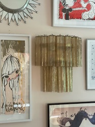 Murano Wall Lamp 'TUBULAR' small size in Sand Color.