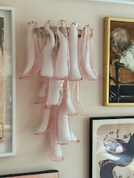 Pair of Murano Wall Lamps in pink.