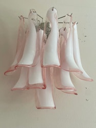Pair of Murano Wall Lamps in pink.