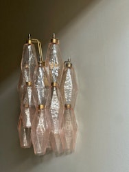 Muranolampa • 'SEDICI' • rosa glas.