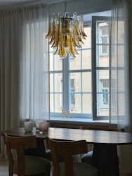 Murano Chandelier in the style of Mazzega. Large size. Sand.