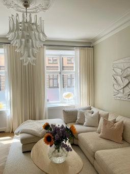 Muranolampa • Mazzega •XL • vitt glas